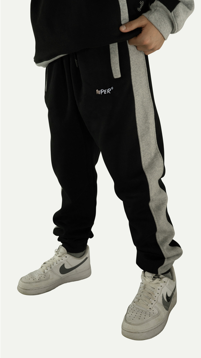 FuPer Jogginganzug "Streetwear Respekt" unisex (Kinder, Frauen und Herren) - grau schwarz